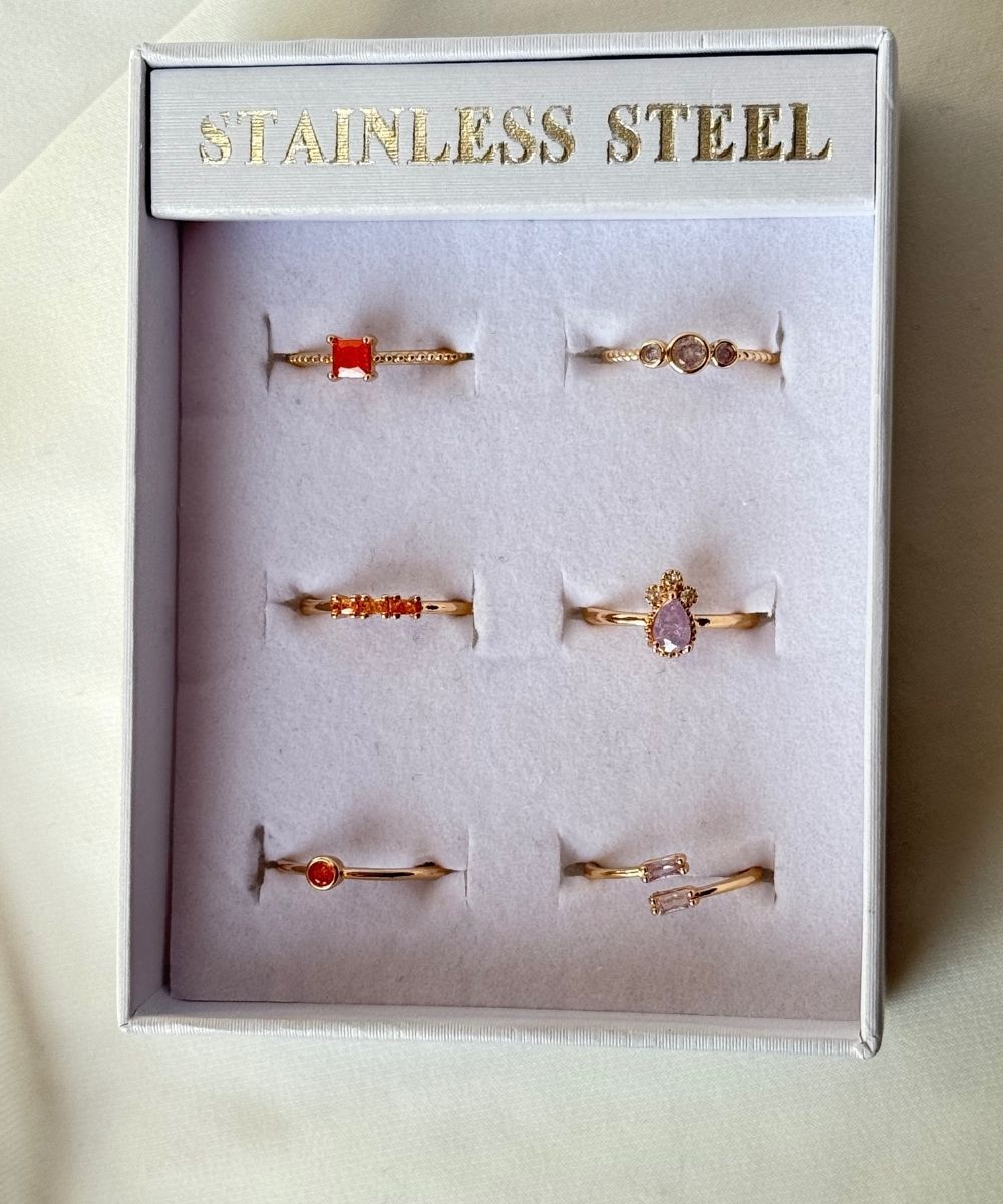 Pirinç 6'Lı  Ayarlamalı Yüzük