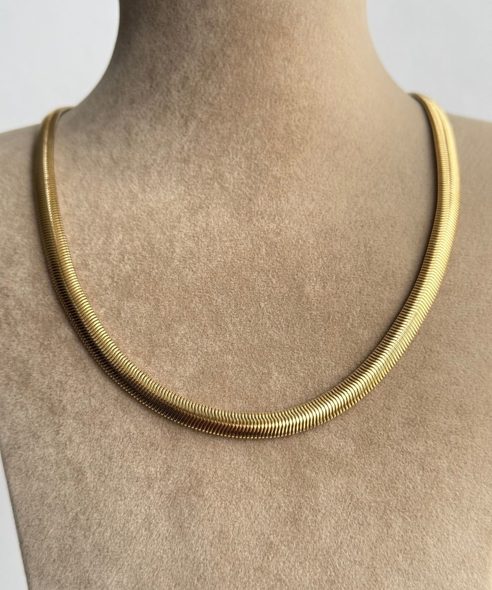 Çelik  Kalın İtalyan Tırtıklı 45Cm Kolye