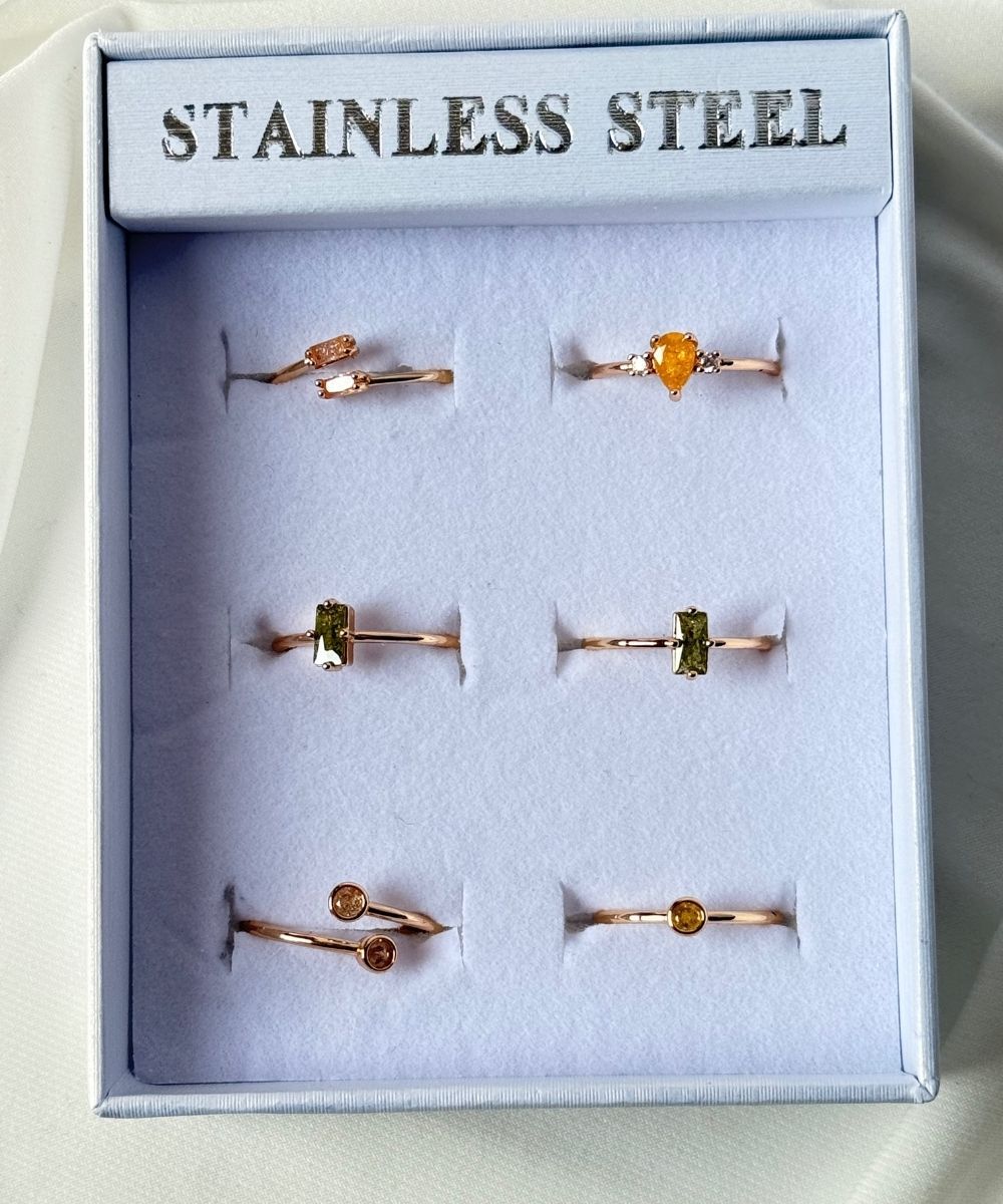 Pirinç 6'Lı  Ayarlamalı Yüzük