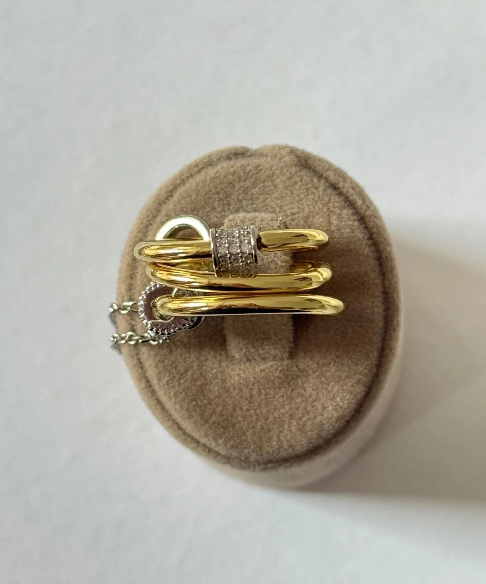 Xuping 3'Lü Zincirli  Numaralı Yüzük