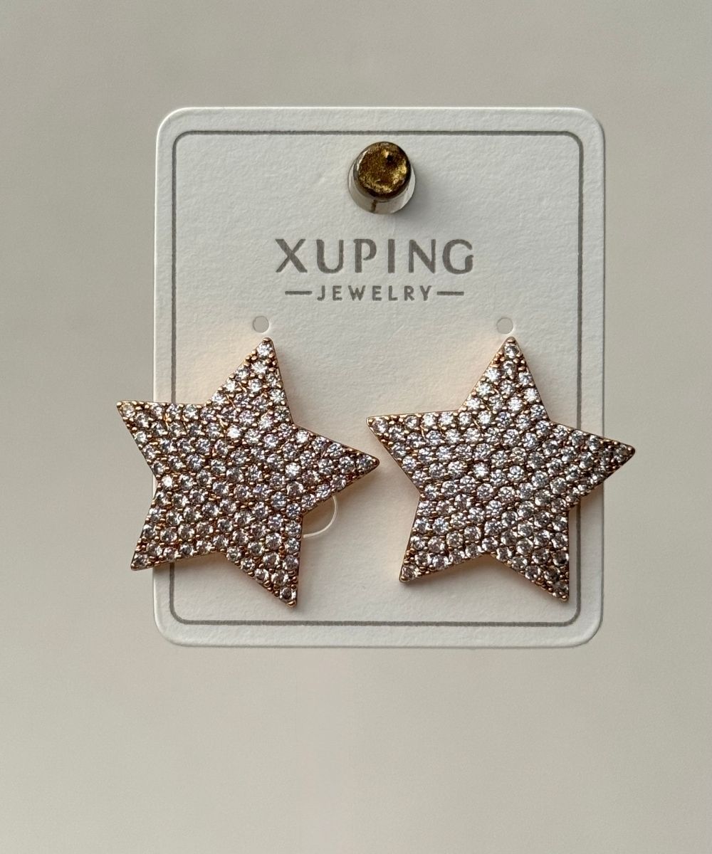 Xuping Yıldız Full Taşlı Küpe