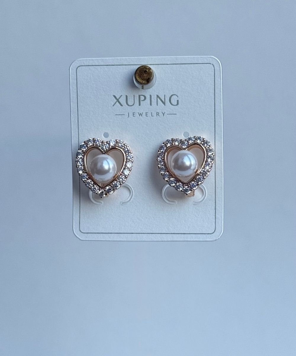 Xuping Kalp Ortası İncili Küpe