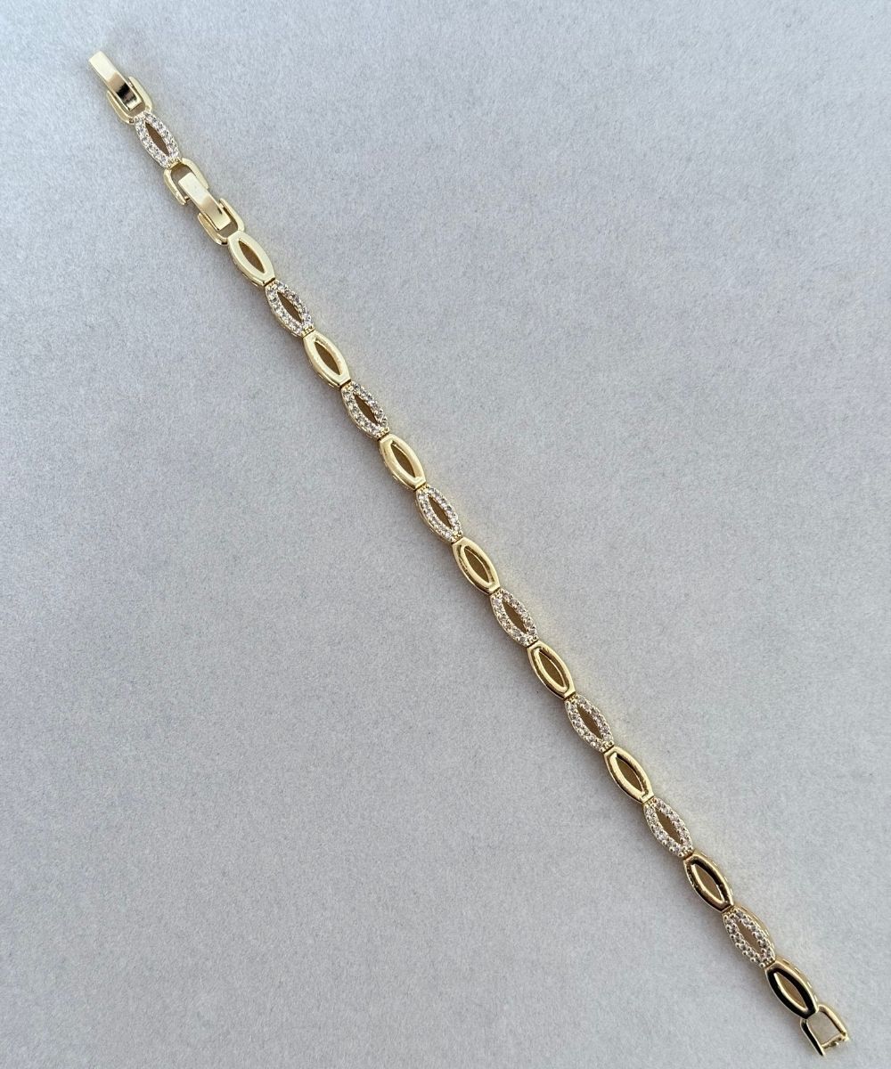 Vip Taşlı Oval Dörtgen Bileklik