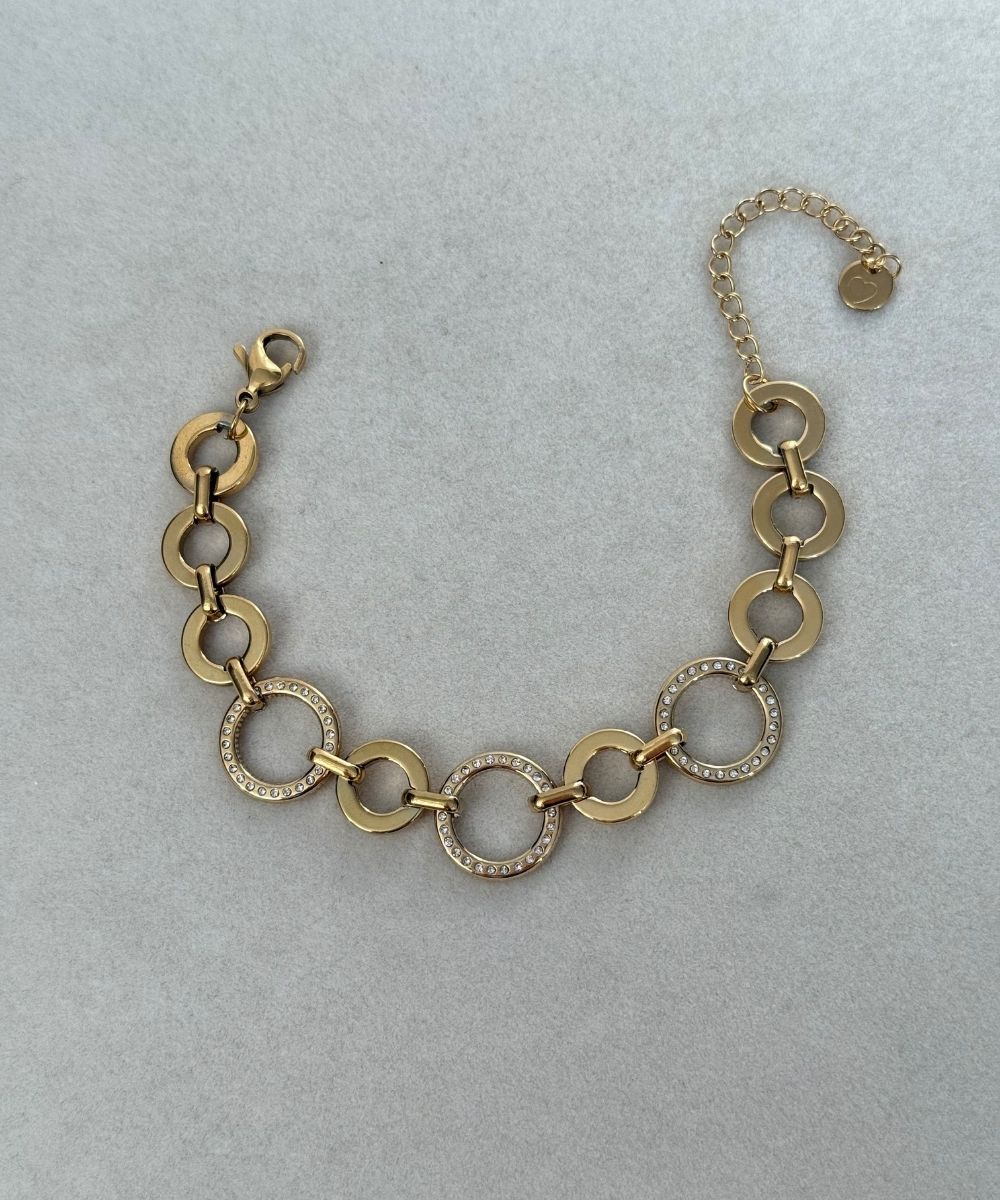 Çelik Taşlı Halka Bileklik