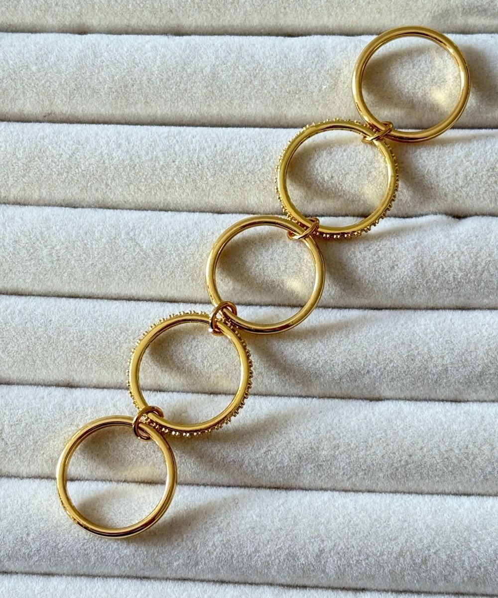 Xuping 5'Li Taşlı Numaralı Yüzük