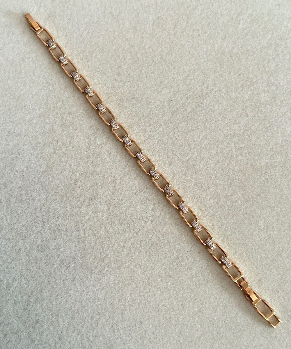 Xuping Taşlı Bağlantılı Zincir Bileklik