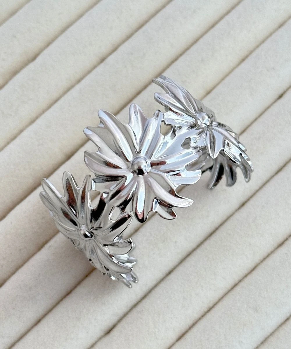 Çelik Çiçek Silver Kelepçe