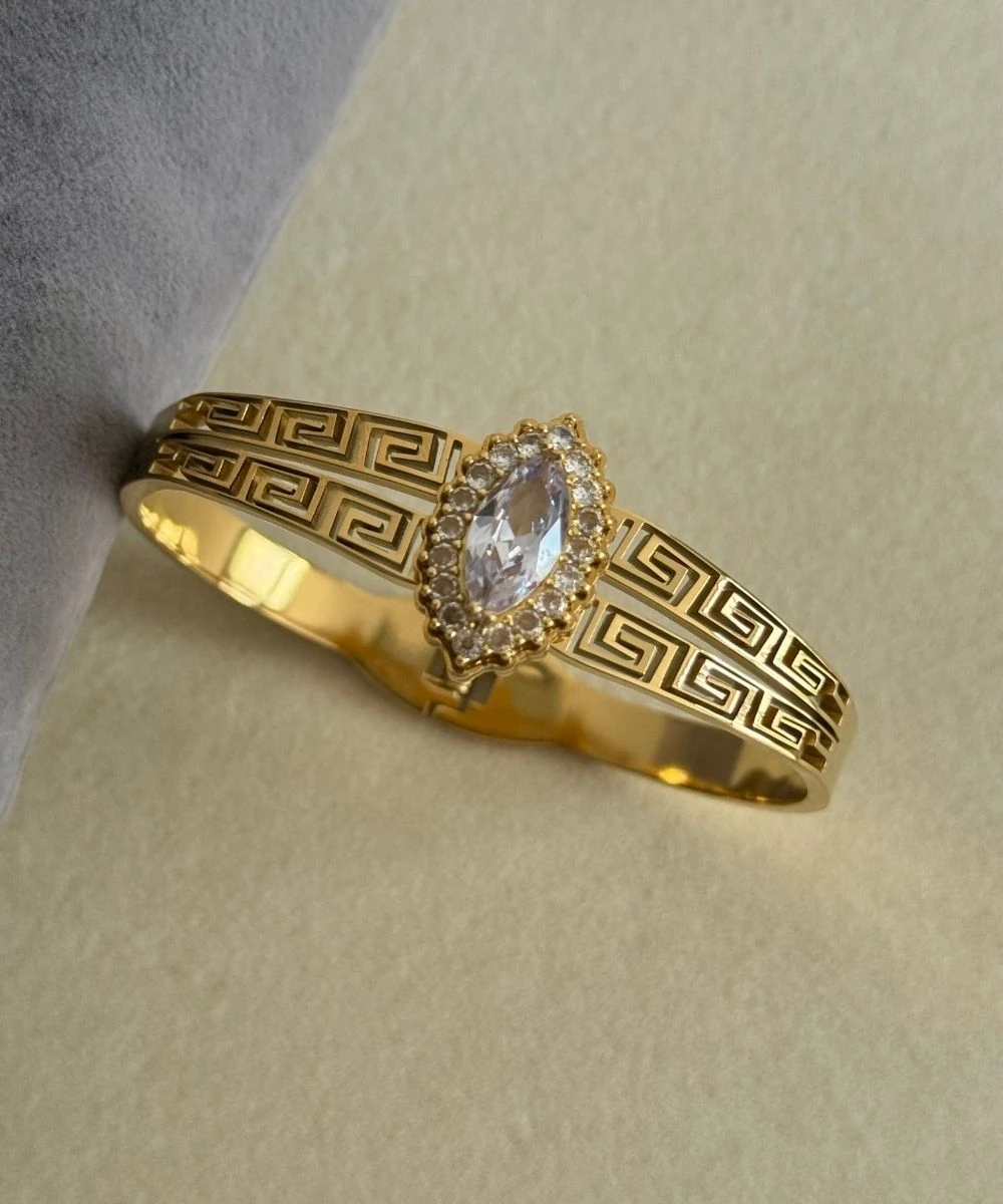 Çelik Markiz Taşlı Labirent Kelepçe