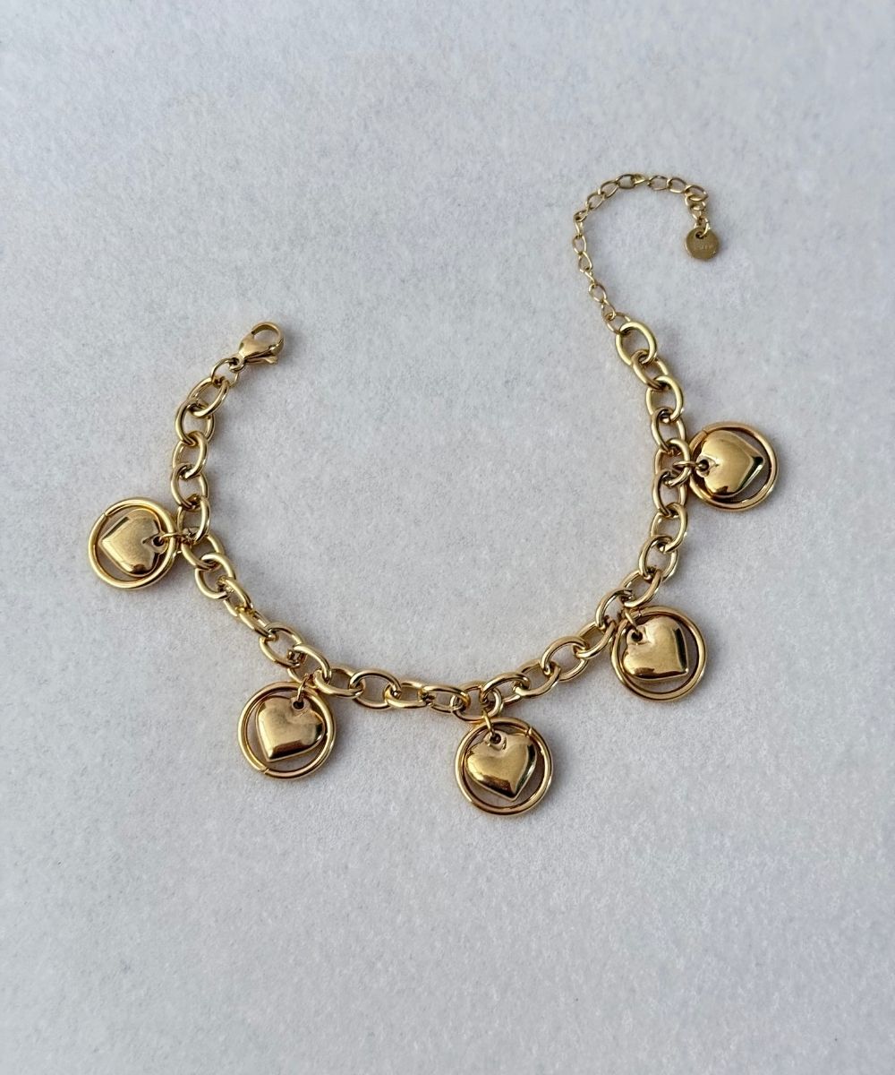 Çelik Halka Kalp Bileklik