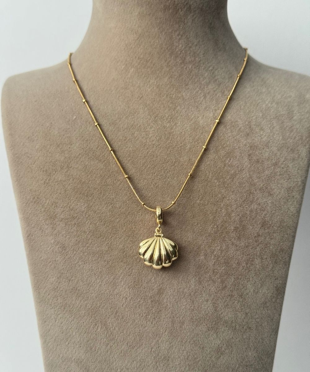 Çelik Deniz Kabuğu Açılır İncili Kolye