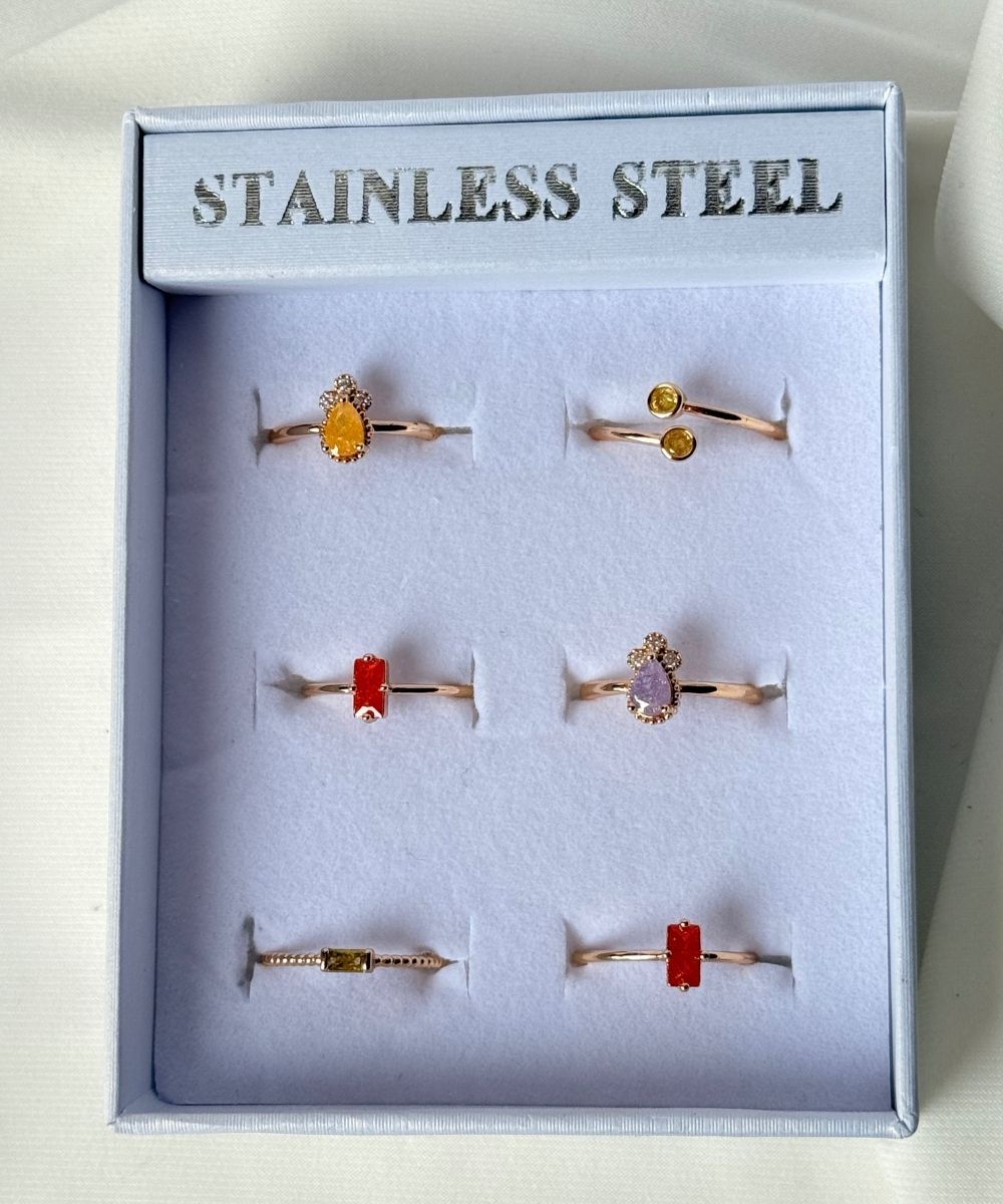 Pirinç 6'Lı  Ayarlamalı Yüzük