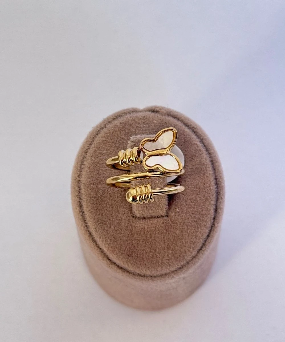 Çelik Kuyruklu Sedef Kelebek Numaralı Yüzük