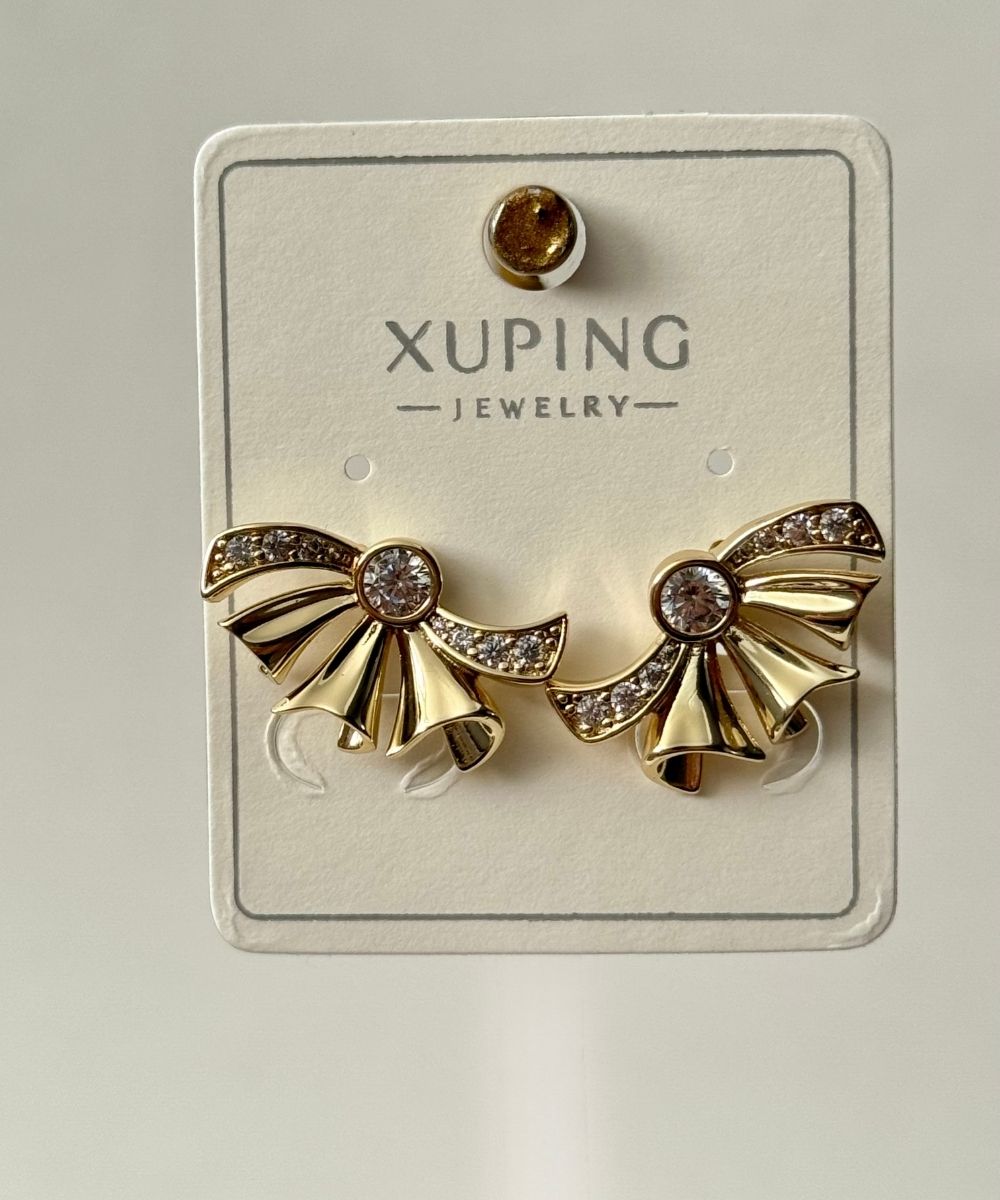 Xuping Taşlı Pileli Küpe