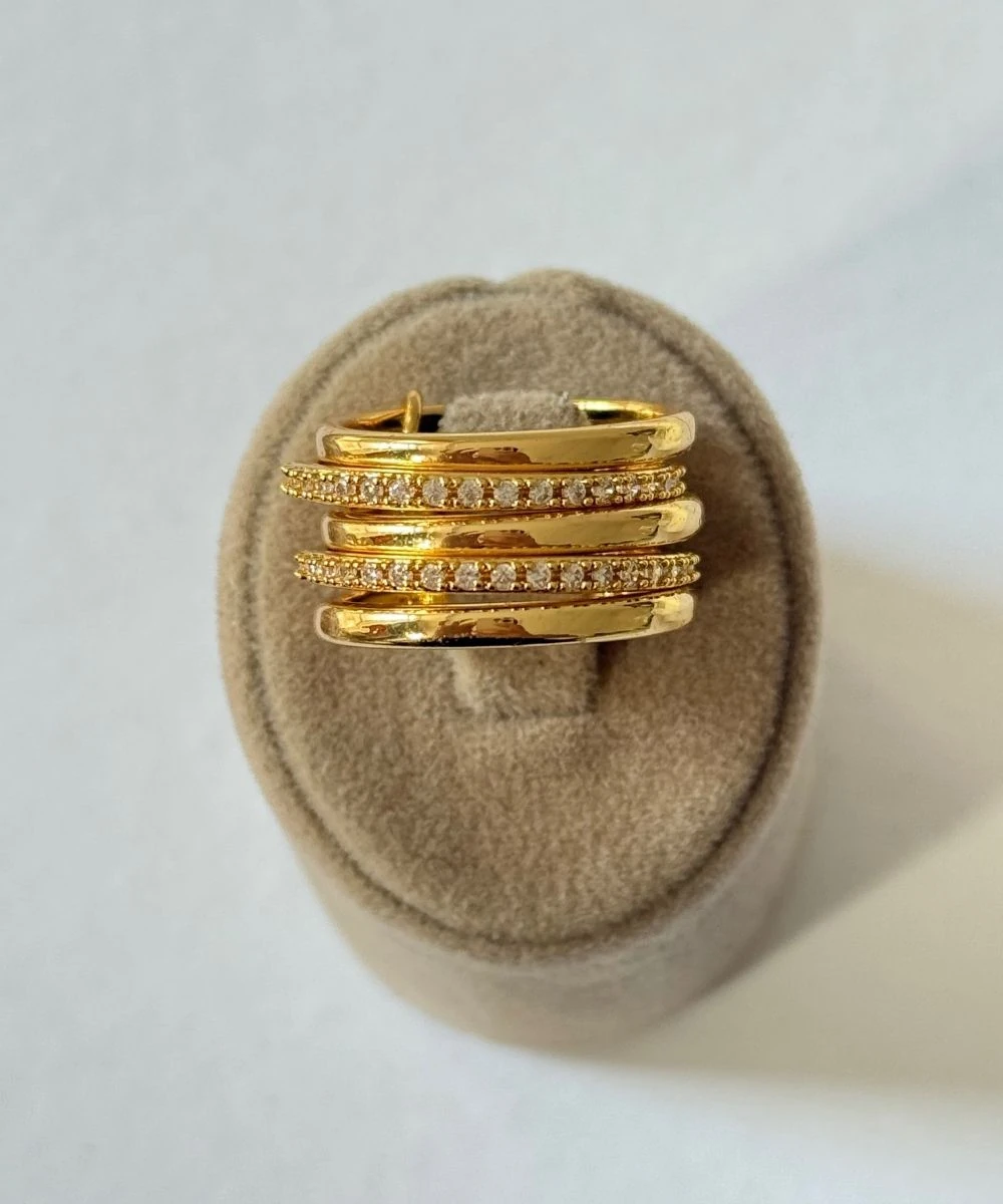 Xuping 5'Li Taşlı Numaralı Yüzük