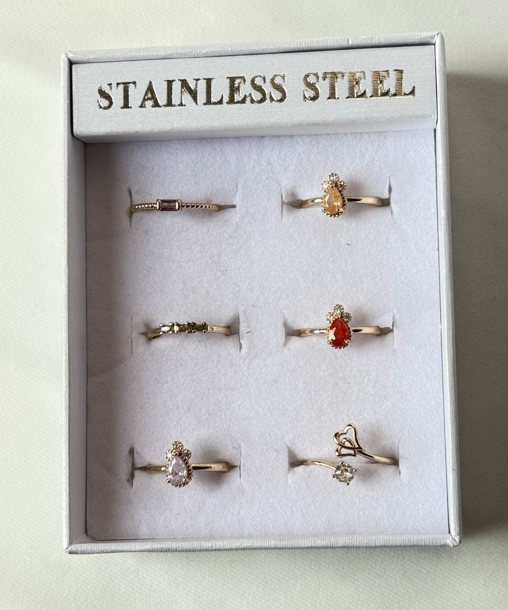 Pirinç 6'Lı  Ayarlamalı Yüzük