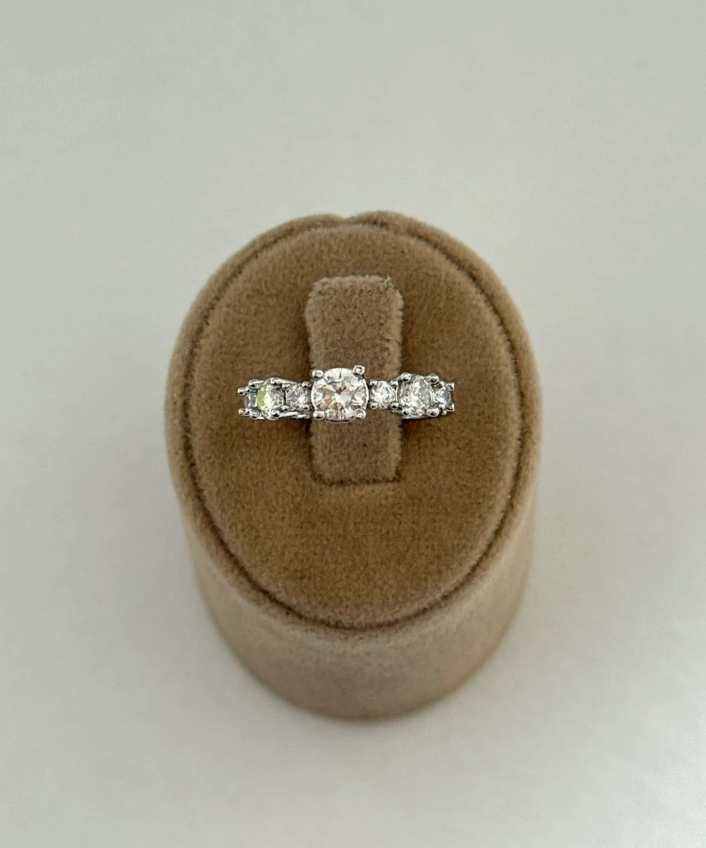 Vıp Çoklu Kare Taşlı Ayarlamalı Yüzük