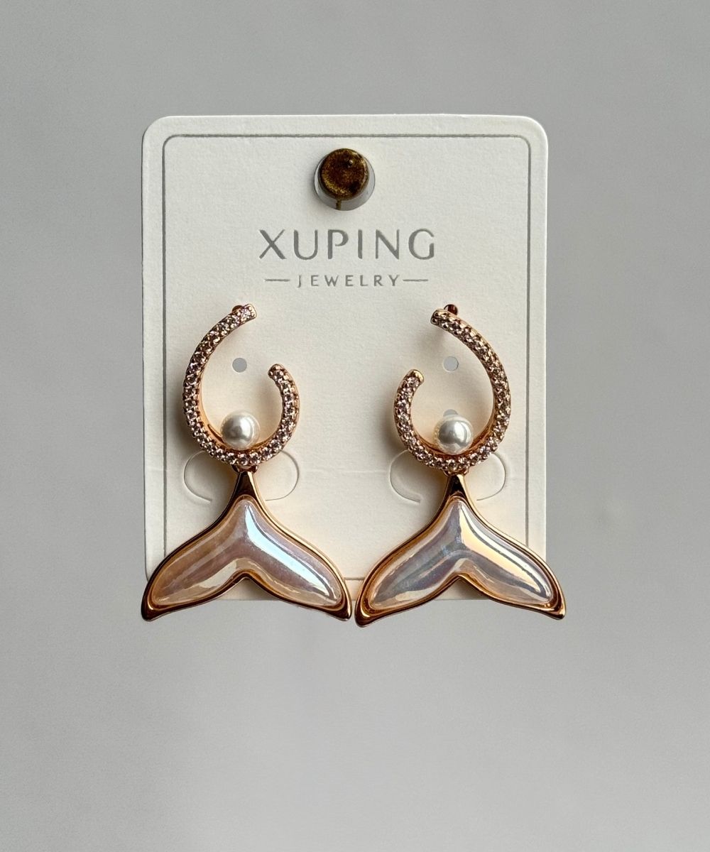 Xuping Sedefli Balık Kuyruğu Küpe