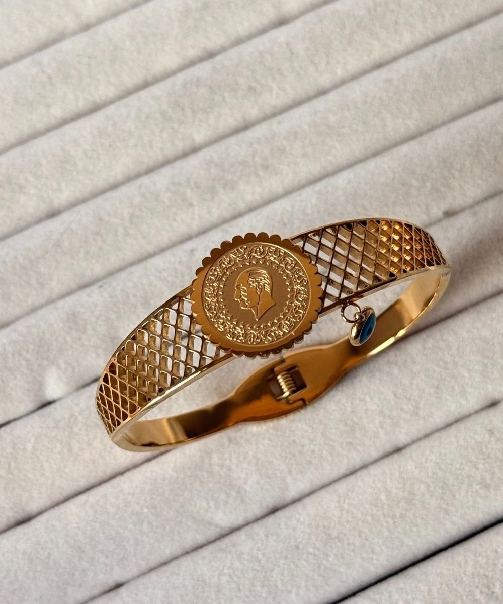 Çelik File Desenli Çeyreklik Kelepçe