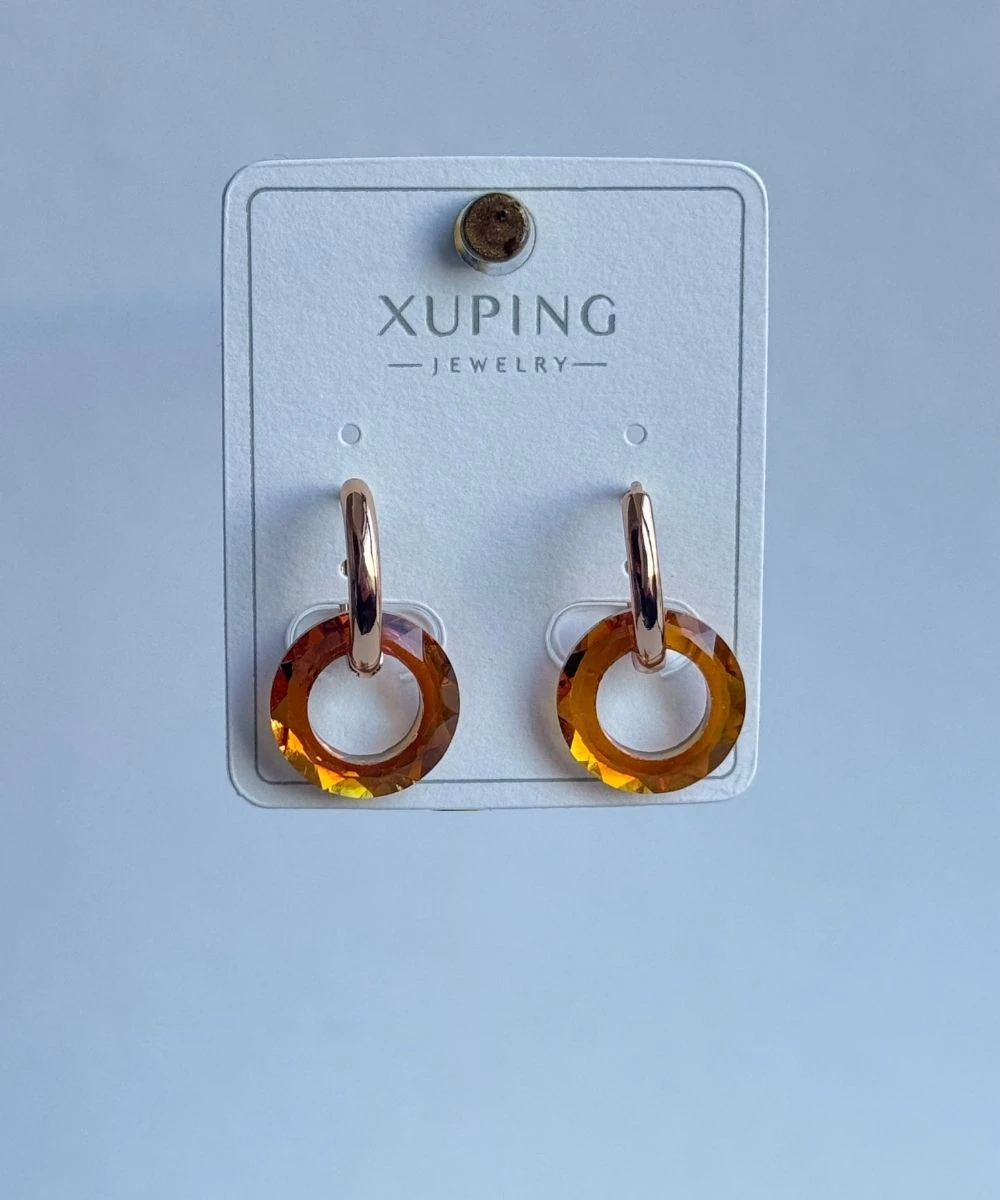 Xuping Moşe Kahverengi Küpe