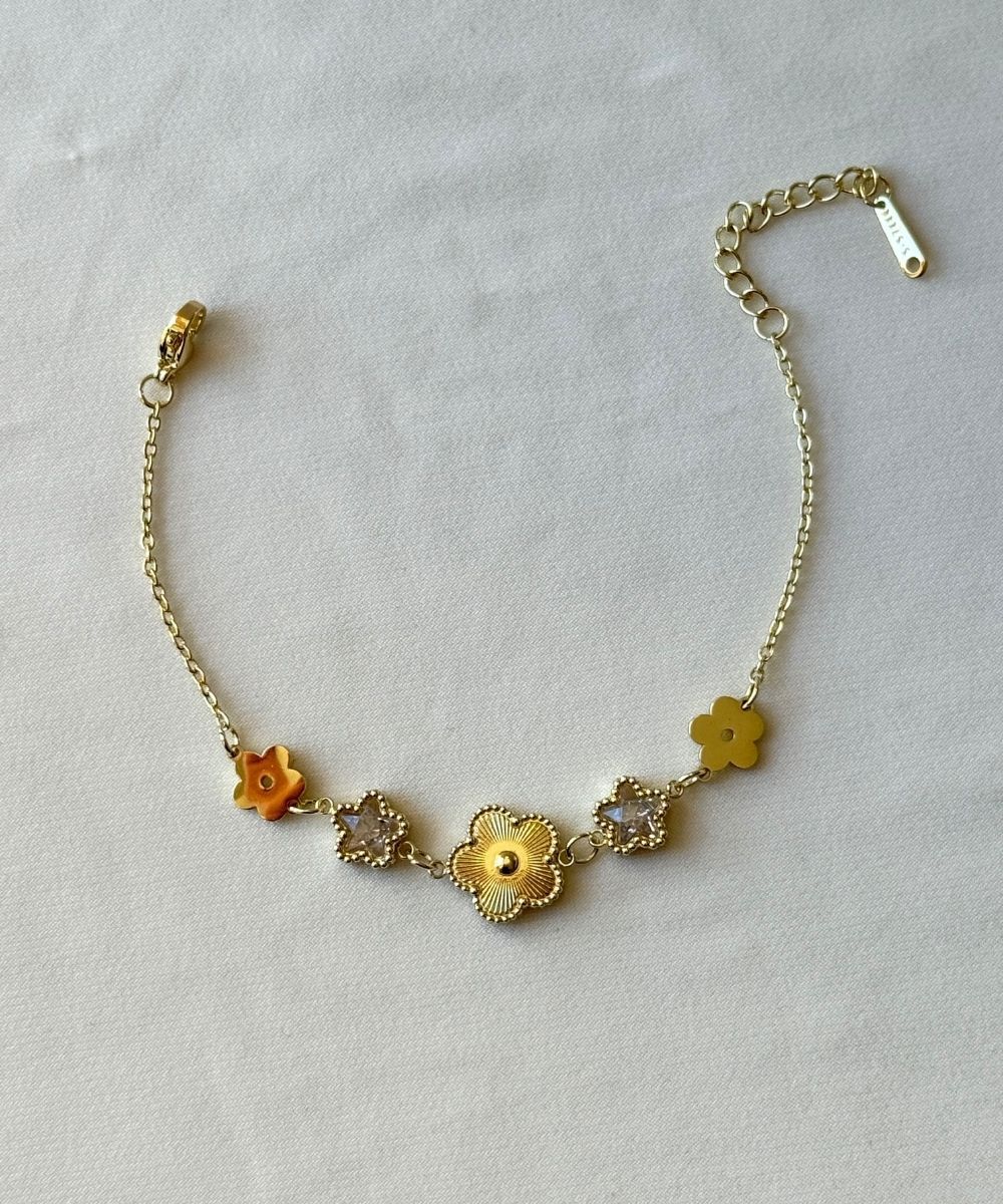 Çelik Sade Yonca Bileklik