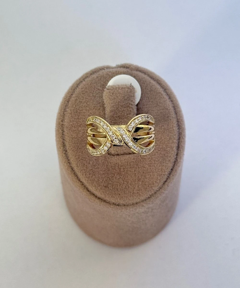 Xuping 2'Li Taşlı Düğüm  Numaralı Yüzük