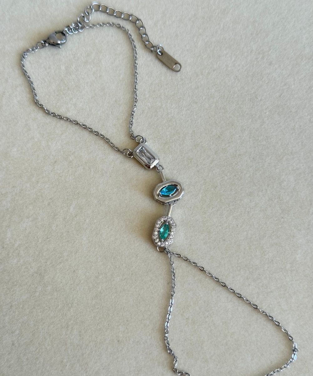 Çelik Y 3 Taşlı Silver Şahmeran