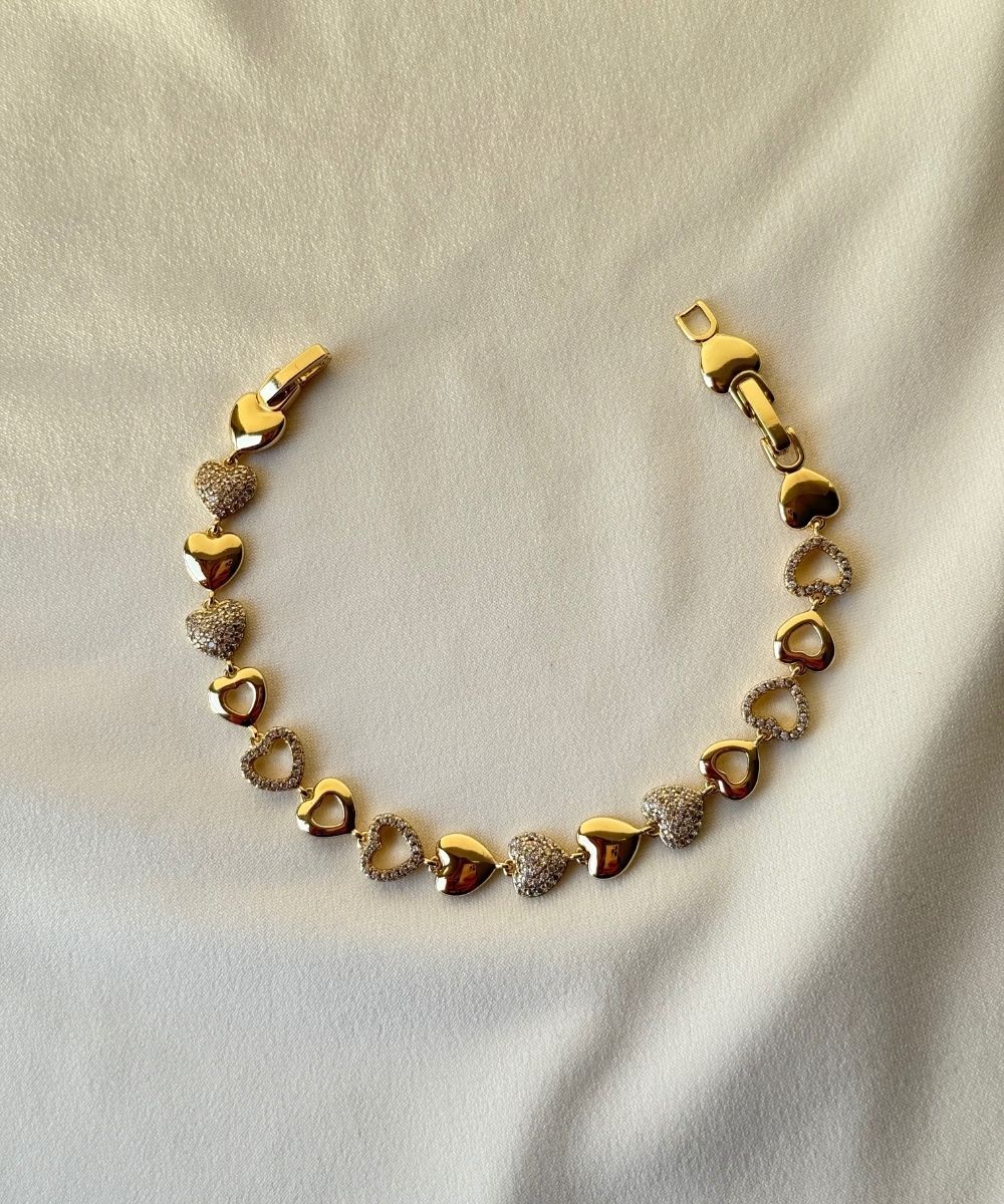 Xuping Parıltılı Kalp Bileklik