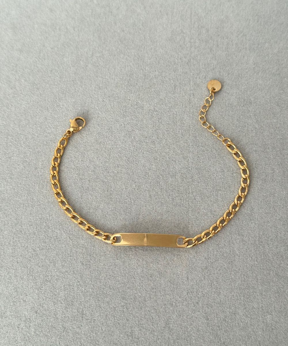 Çelik Çocuk Künye Sade Basic Bileklik