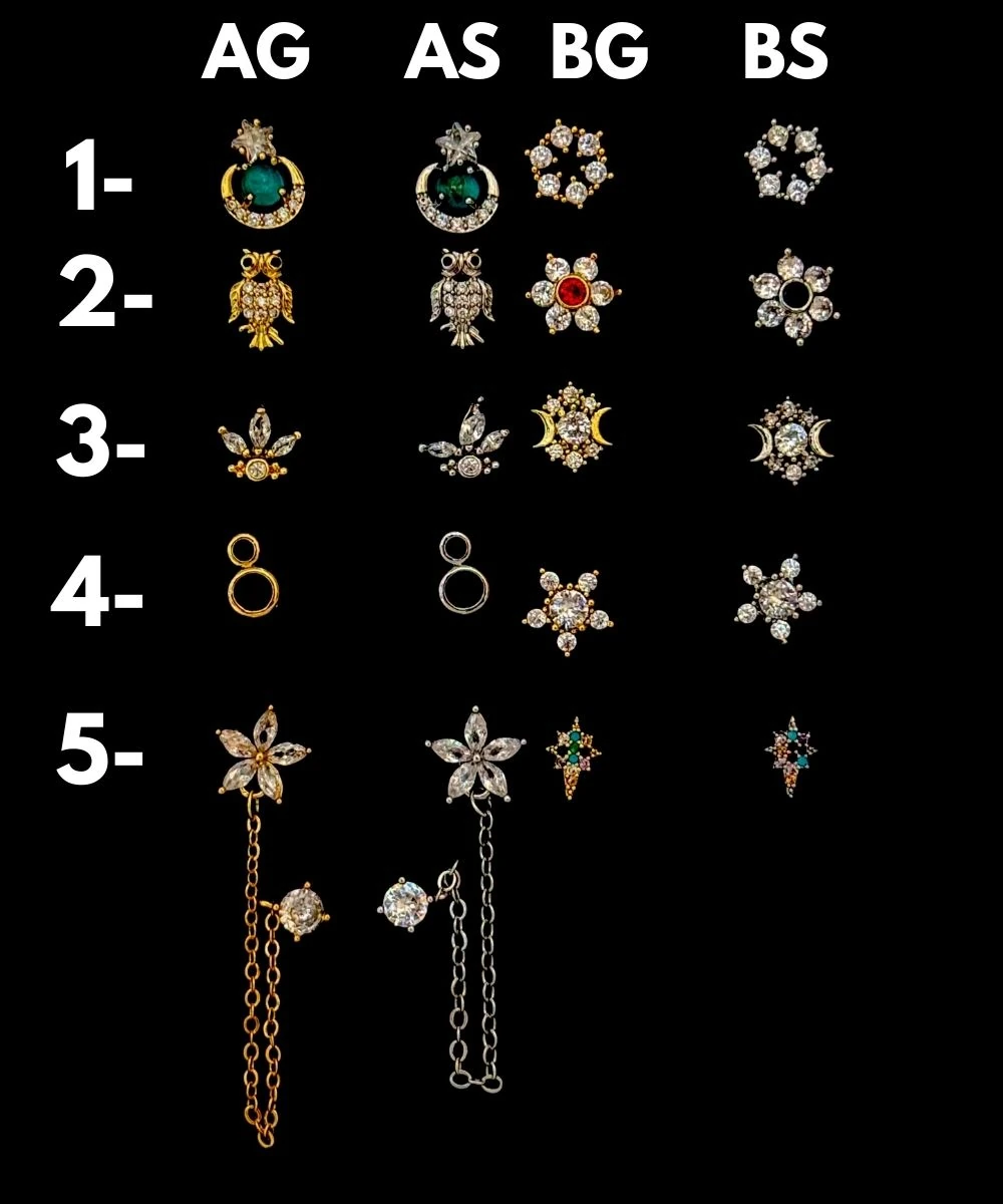 Çelik Caxedes Tragus Piercing