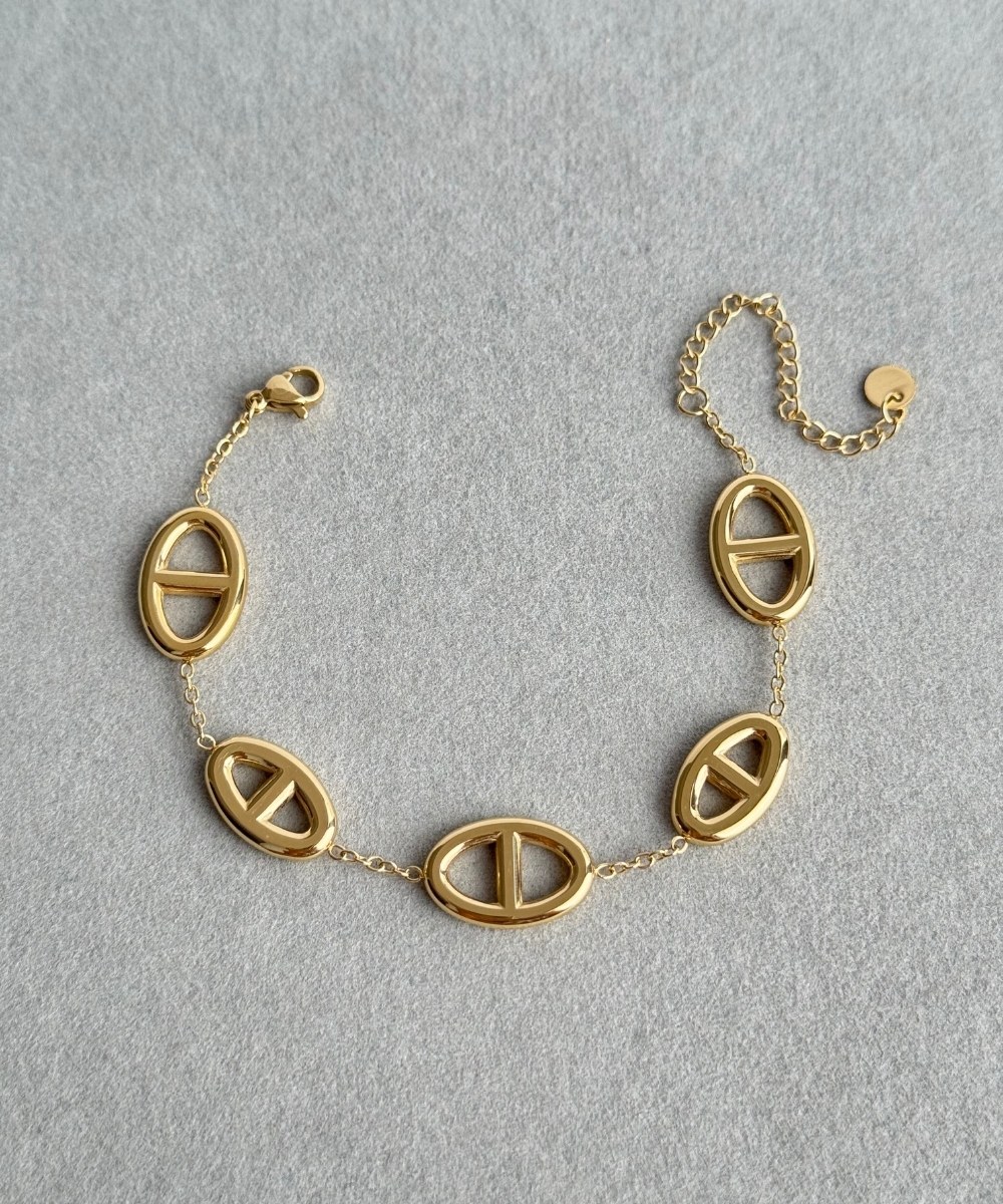 Çelik Elips Zarif Bileklik