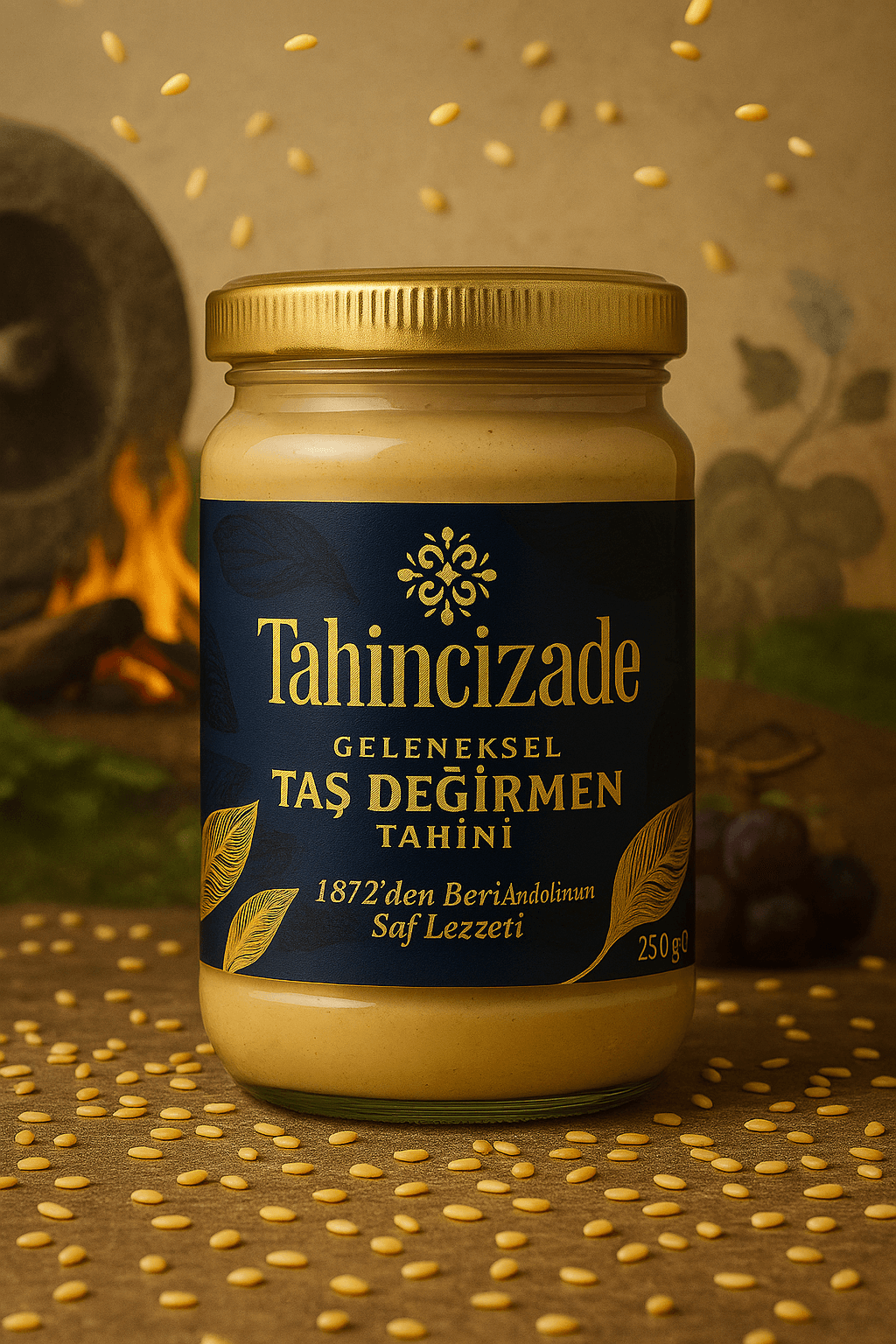 Tahincizade 600 gr Taş Değirmen Tahin | Atalık Tohum Yerli Susam | Doğal Tahin – Katkısız, Organik, Susam Lezzeti