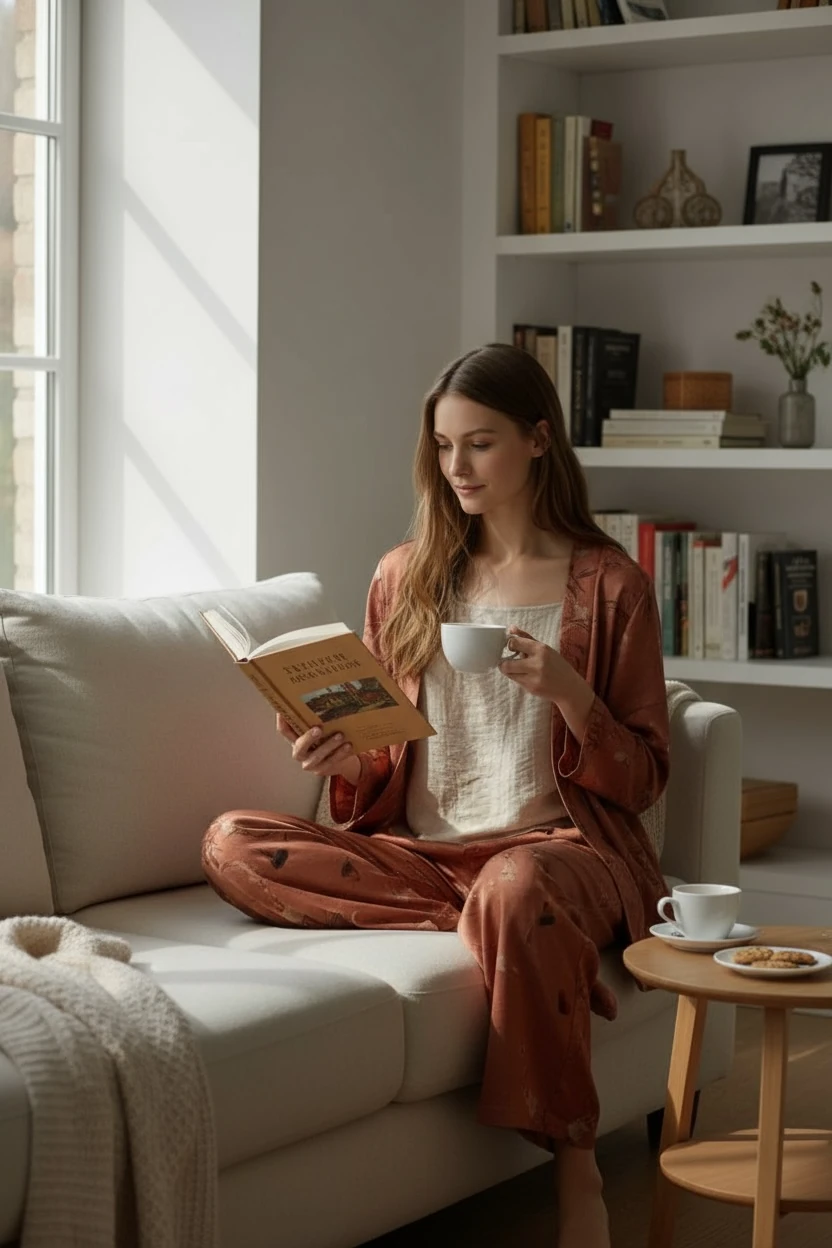  Loraine Alt Üst Sabahlık Takım - Terracotta