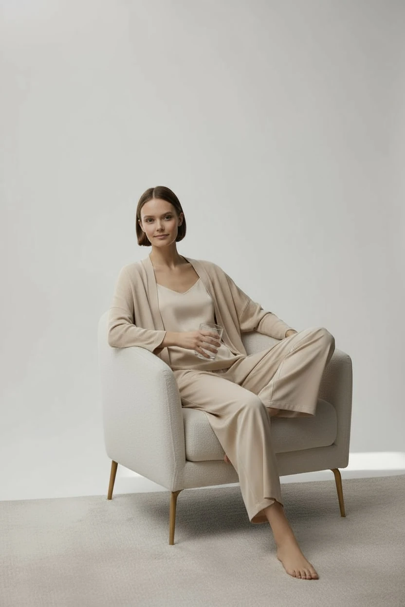 Petite Alt Üst Sabahlık Takım - Stone