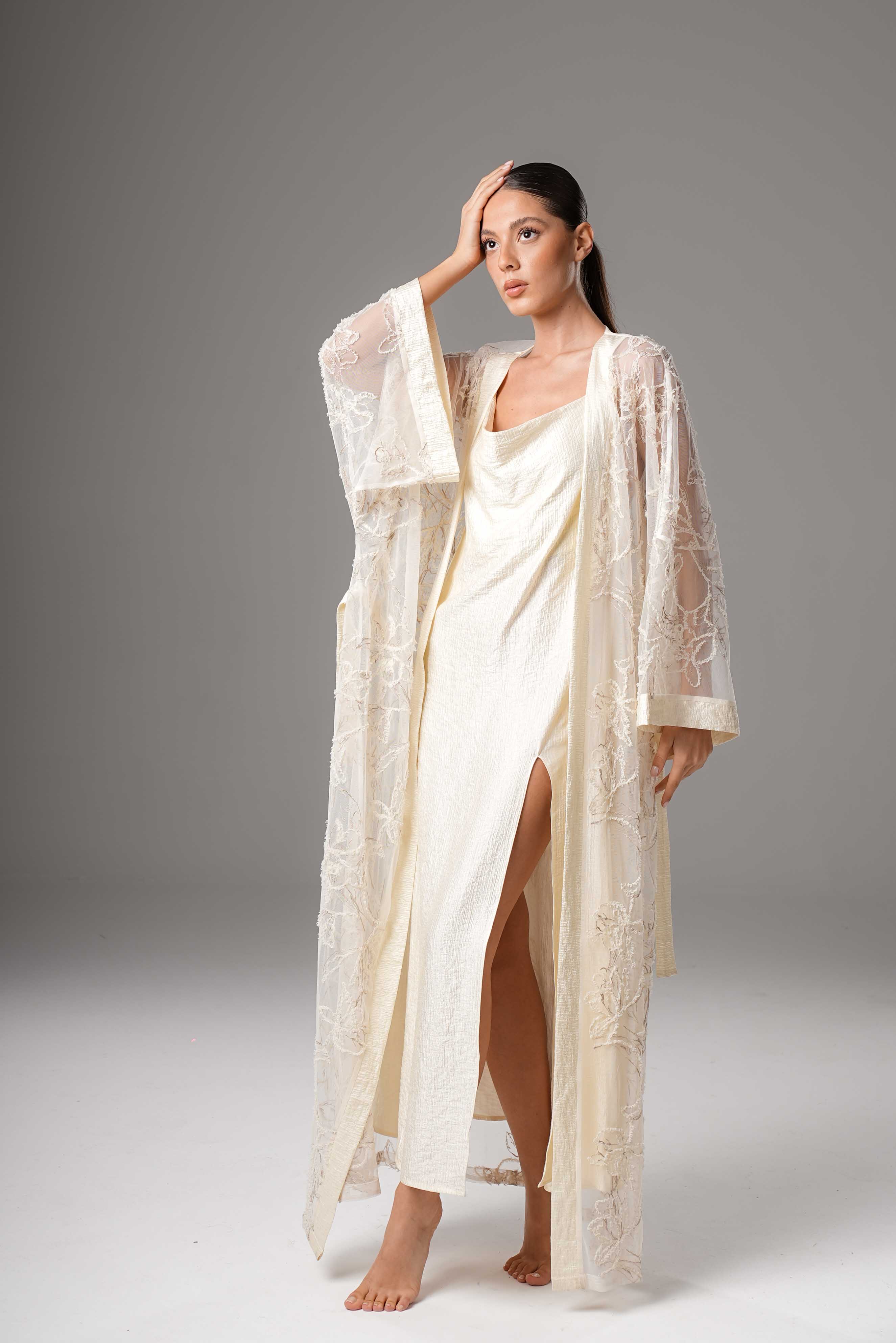 Douce Lune Nuit Gecelik Set - krem.