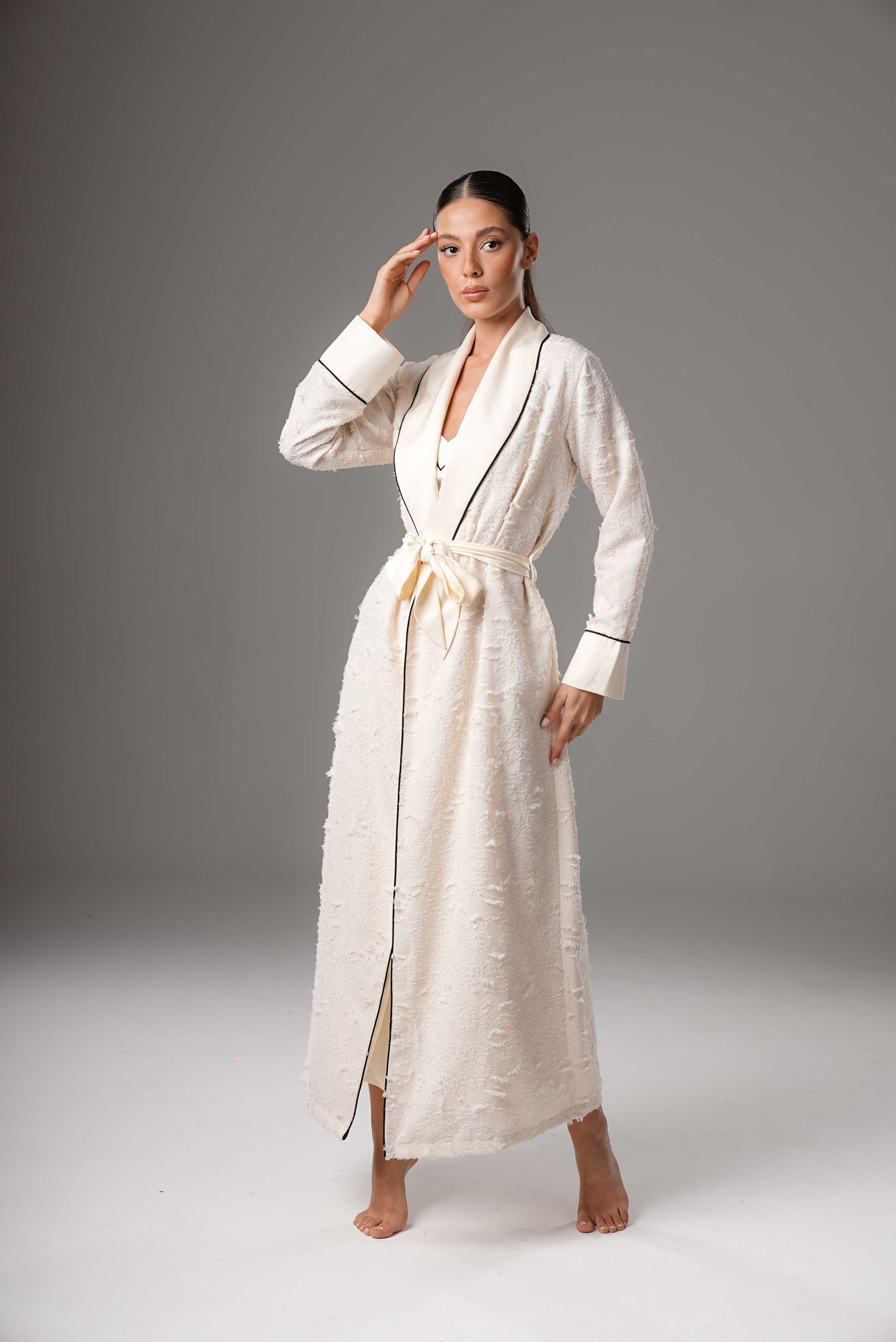 Reine de Nuit Gecelik Set - Krem