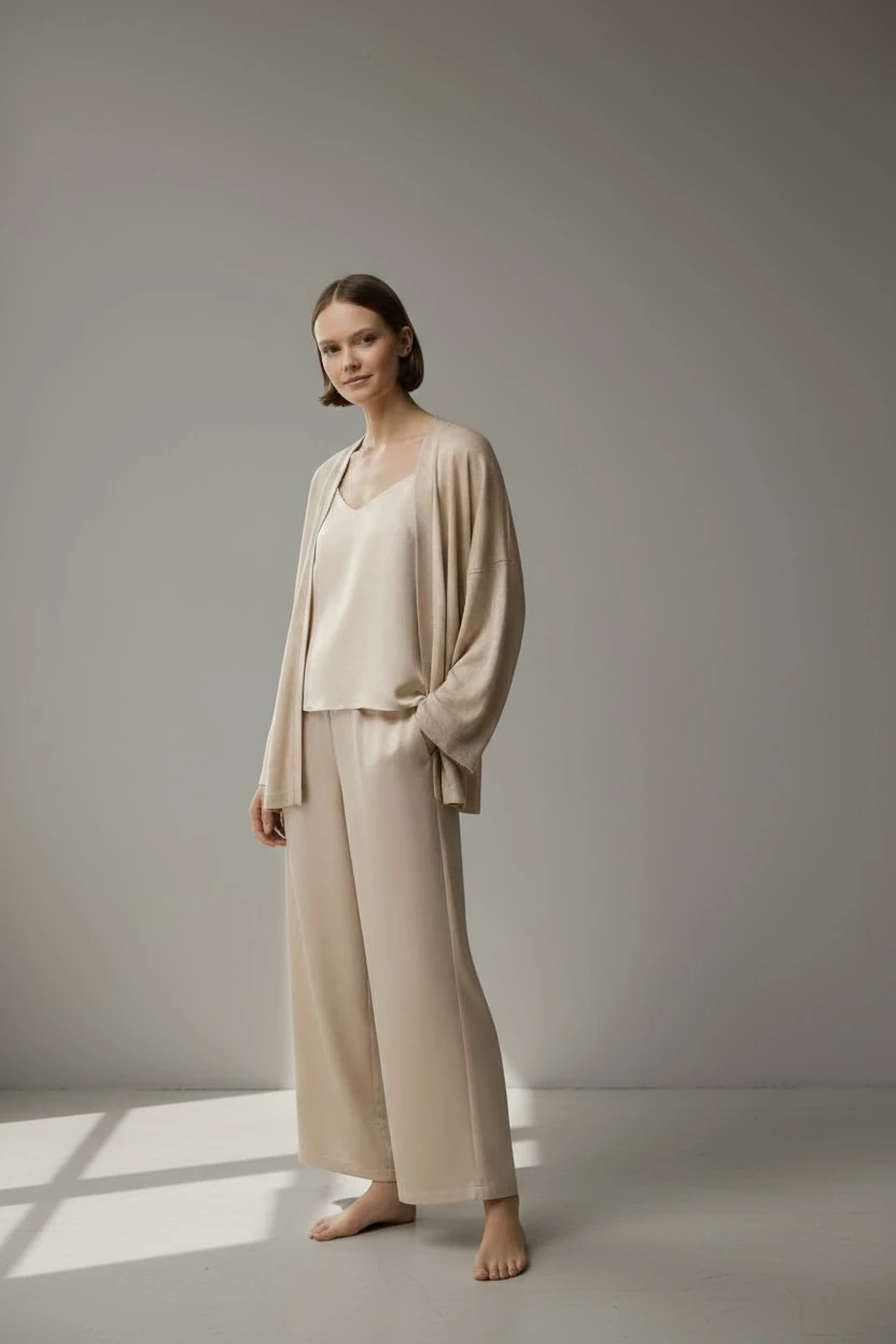 Petite Alt Üst Sabahlık Takım - Stone