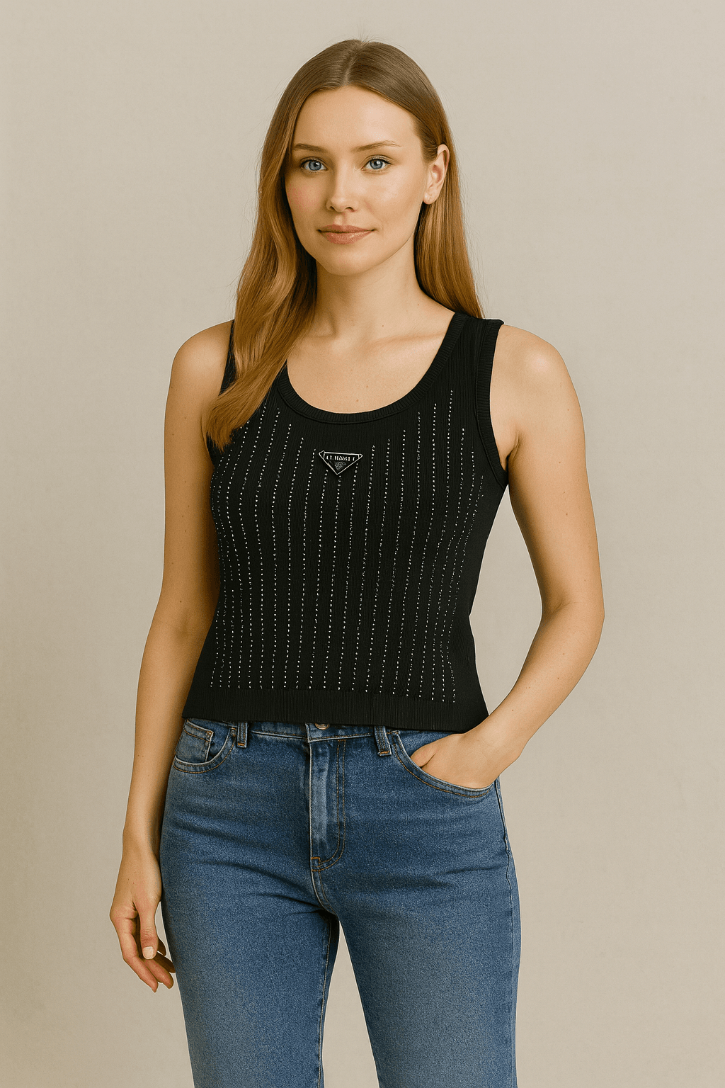 Detaylı Taşlı Bluz