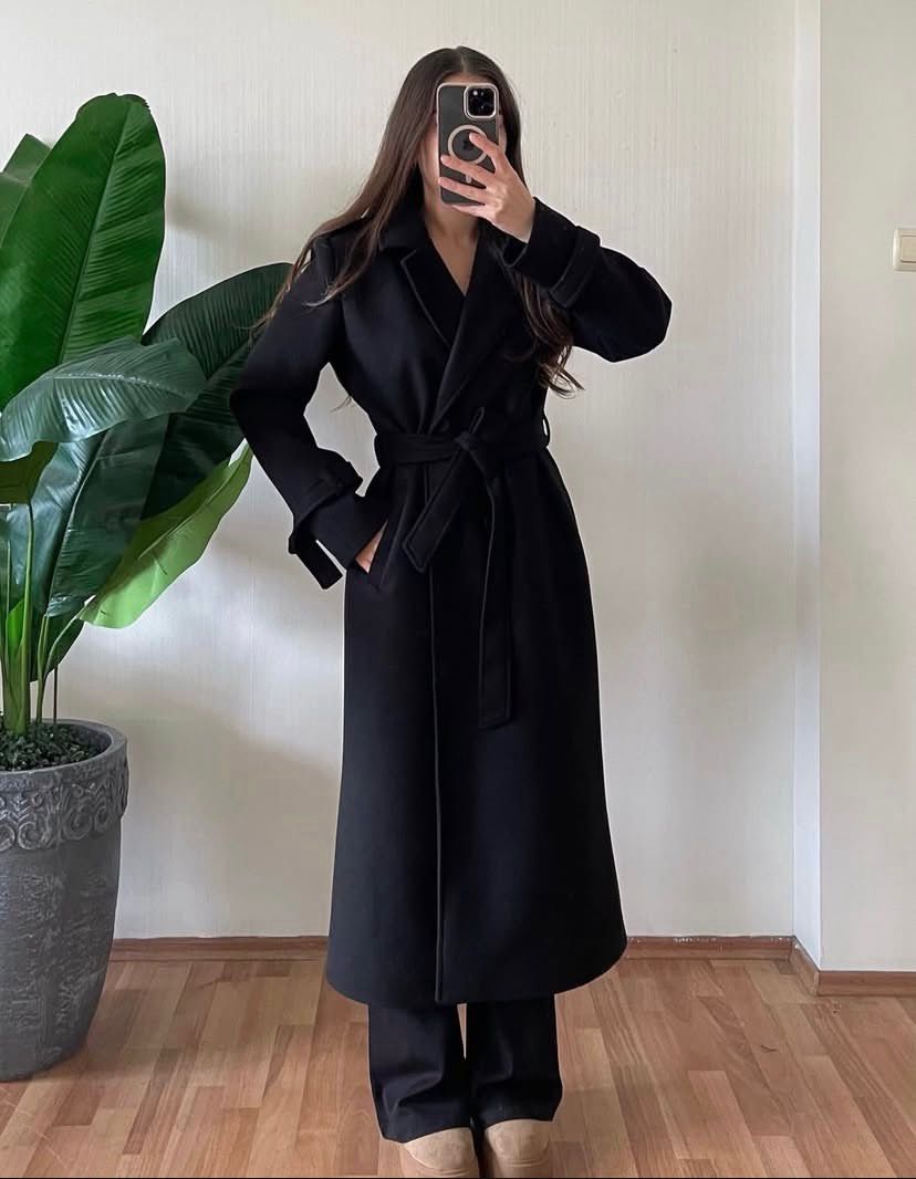 Astarlı Düğmeli Kaşe Kaban