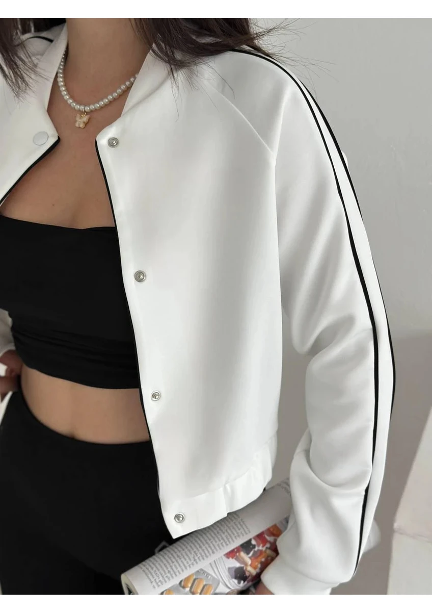 Biyeli Alo Baskılı Scuba Ceket