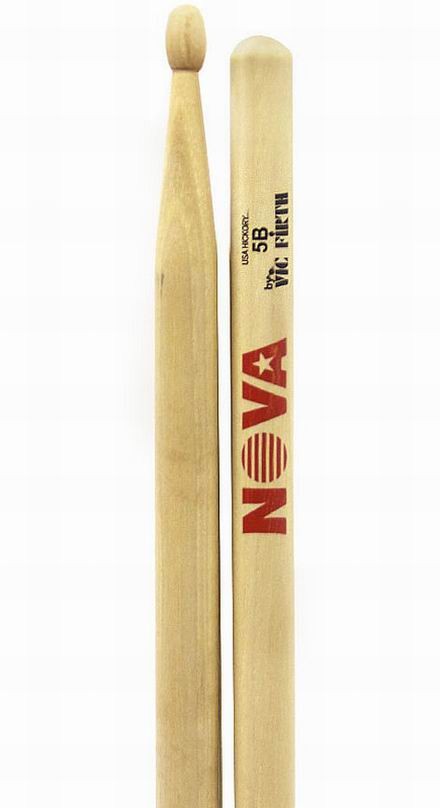 VICFIRTH N5BN BAGET NOVA 5B NYLON TIP, HICKORY, 16''x0.595''