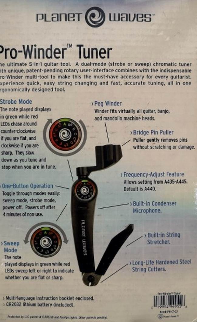 Planet Waves Pro-Winder Tuner PW-CT-03 Tel Sihirbazı & Akort Aleti