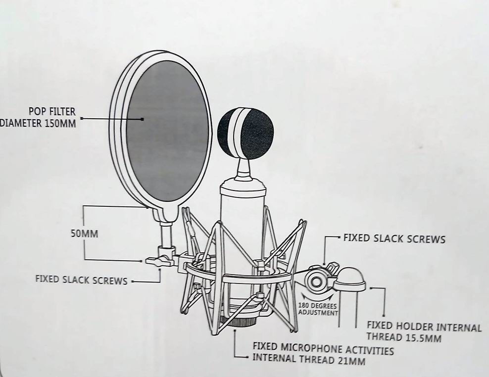 Shock Mount YL 101  Profesyonel Mikrofon Tutucu ve Mikrofon perdesi