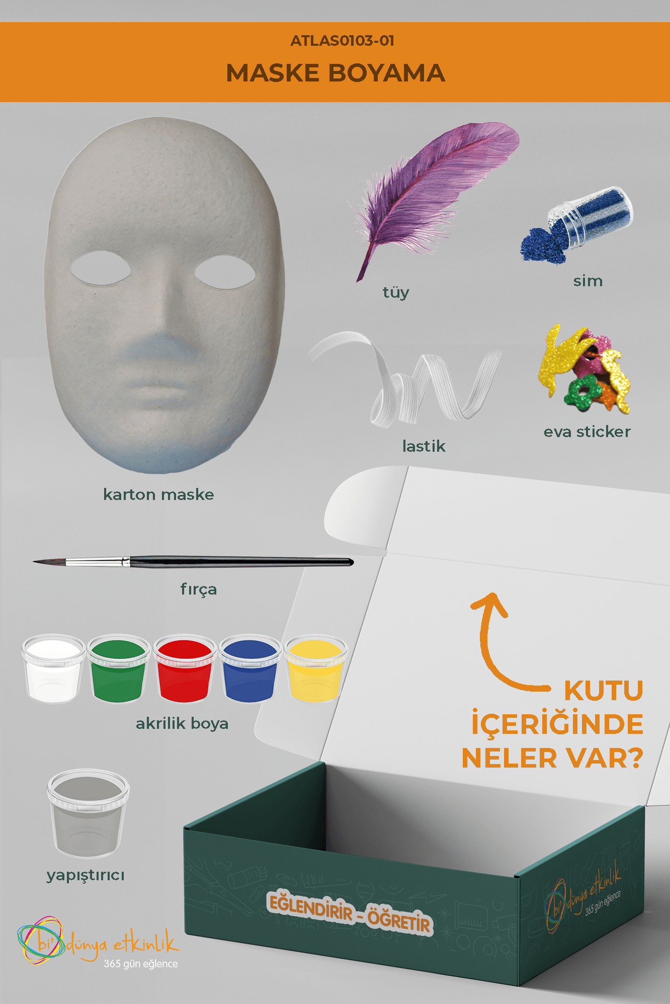 Maske Boyama Seti - Hobi Seti | 0103-01