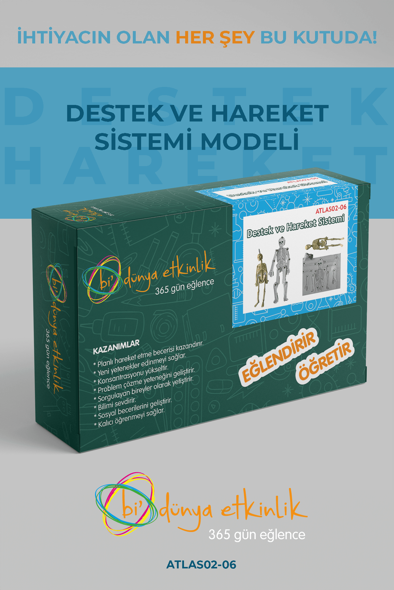 Destek ve Hareket Sistemi Modeli Deney Seti | 02-06