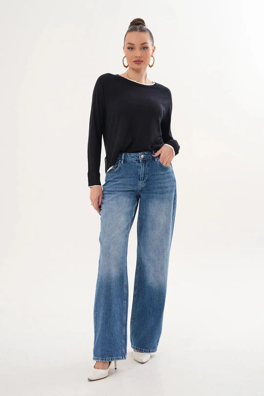 Kadın Wide Leg Jean