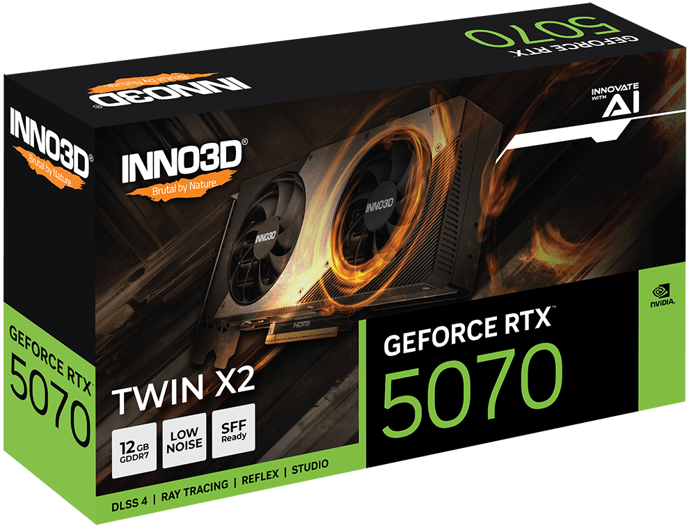 Inno3D GeForce RTX 5070 Twin x2 12GB GDDR7 192 Bit DLSS 4 Ekran Kartı