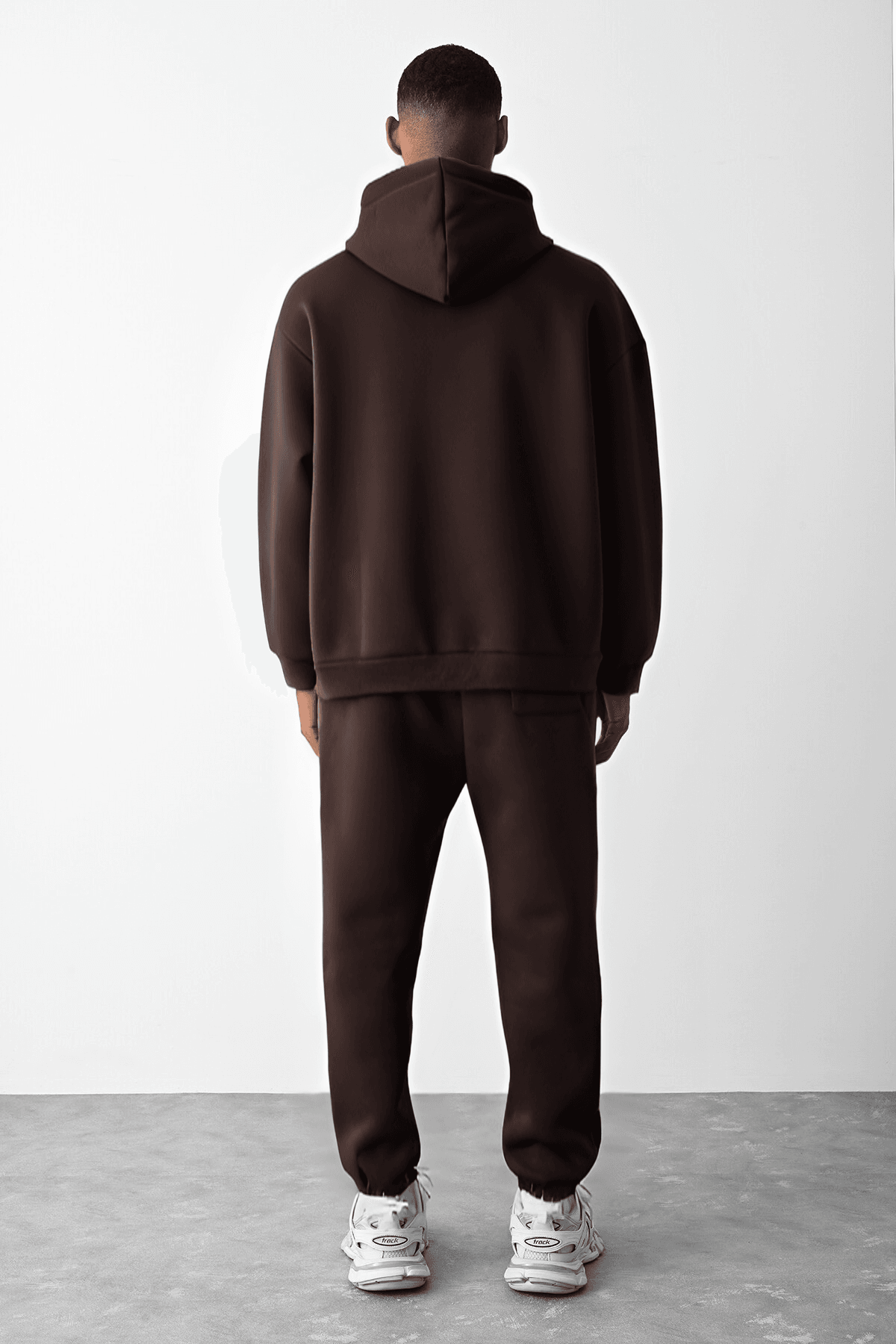 Kahverengi Oversize Hoodie Takım