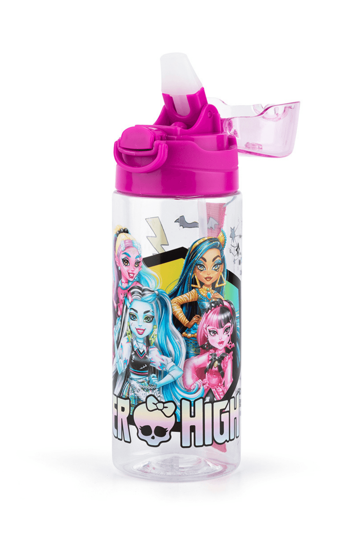 Lisanslı Monster High Pipetli 500 ml Çocuk Okul Matarası image