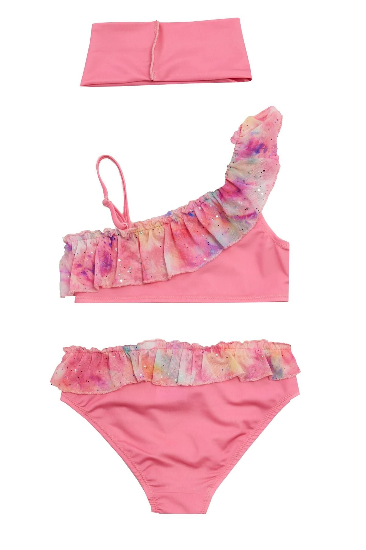 Lane Tek Omuz Fırfır Detay Kız Çocuk Bikini 5204