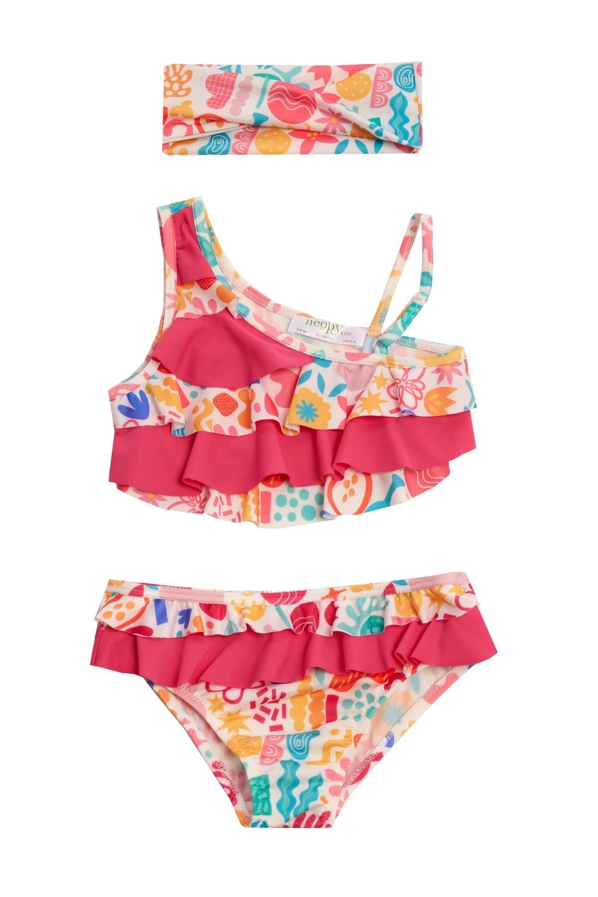 Avesta Tek Omuz Kız Çocuk Bikini 5205